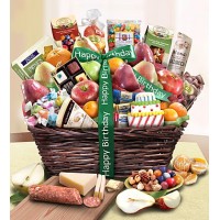 Happy Birthday Fruit & Sweets Basket